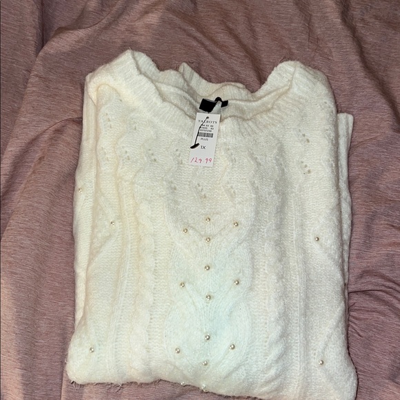 Talbots Pearl Embellished Sweater Plus Size New With Tags - Picture 9 of 10